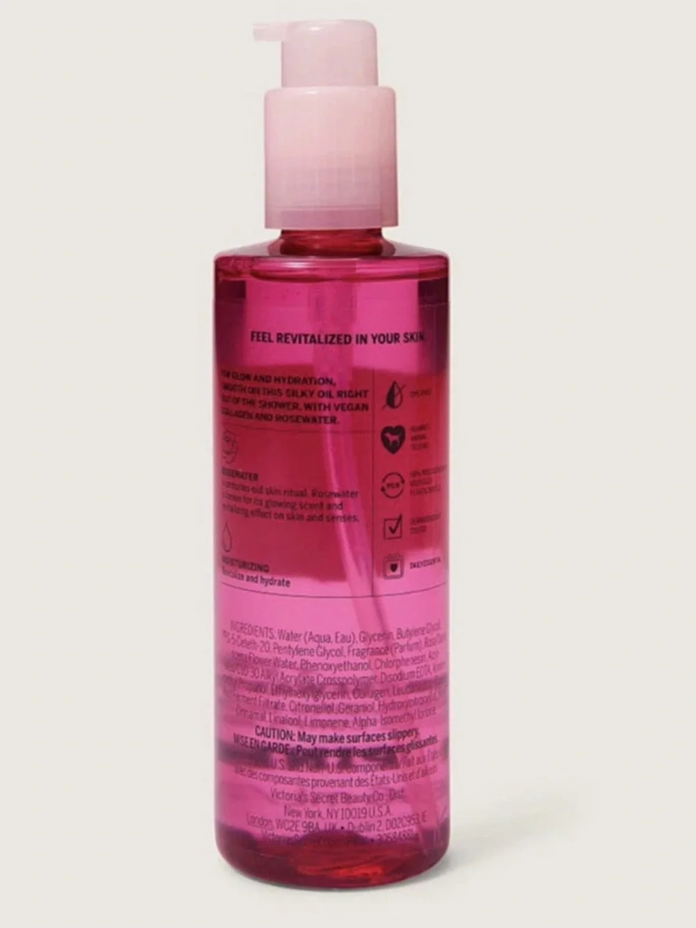 Victoria's Secret PINK Rosewater Revitalizing Body Oil ~ 8 fl.oz.